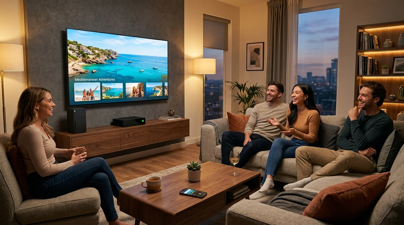 VLC running on Xbox Series X displaying local network DLNA shares