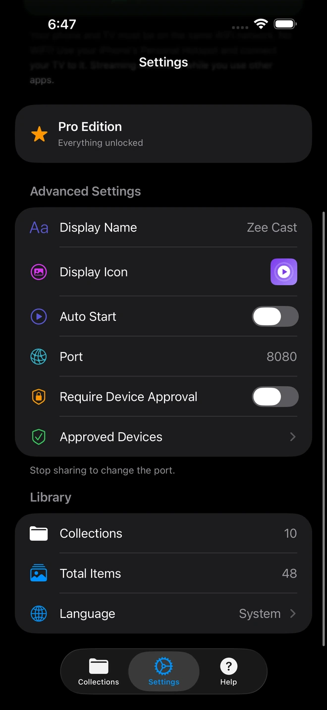 Zee Cast Device Approval security settings