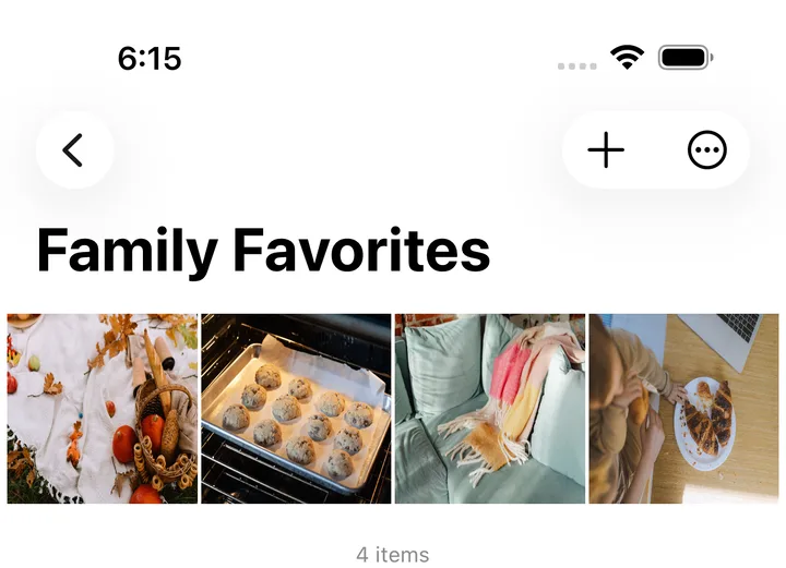 Family Favorites collection and media in Zee Cast on iPhone